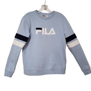 Fila Women Heavyweight Crewneck Light Blue Sweatshirt M